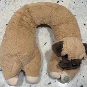 Health Touch Neck Massager Vibration Stuffed Dog Pug Vibrating Neck Pillow Works